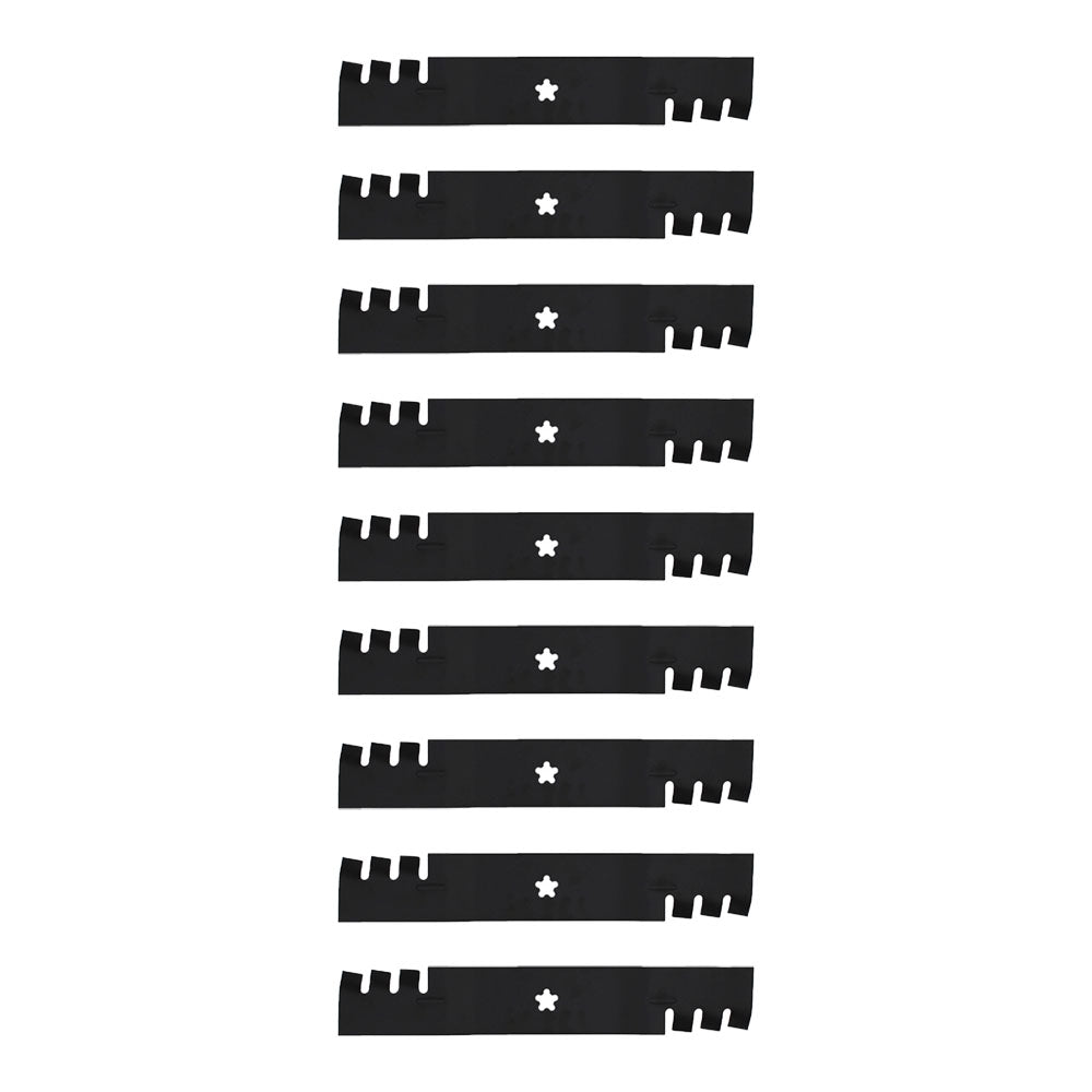 Qty 9: Toothed Mulching Mower Blade
 Fits Husqvarna Replaces 532 18 72-55