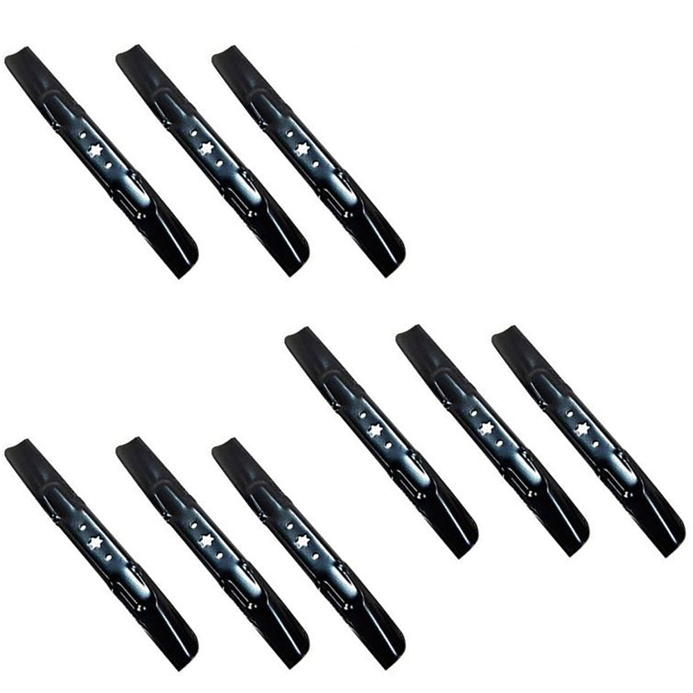 (9) Lawn Mower Blades 18-5/8" X 6 Point Star Fits Cub Cadet Mowers w/ 54" Deck