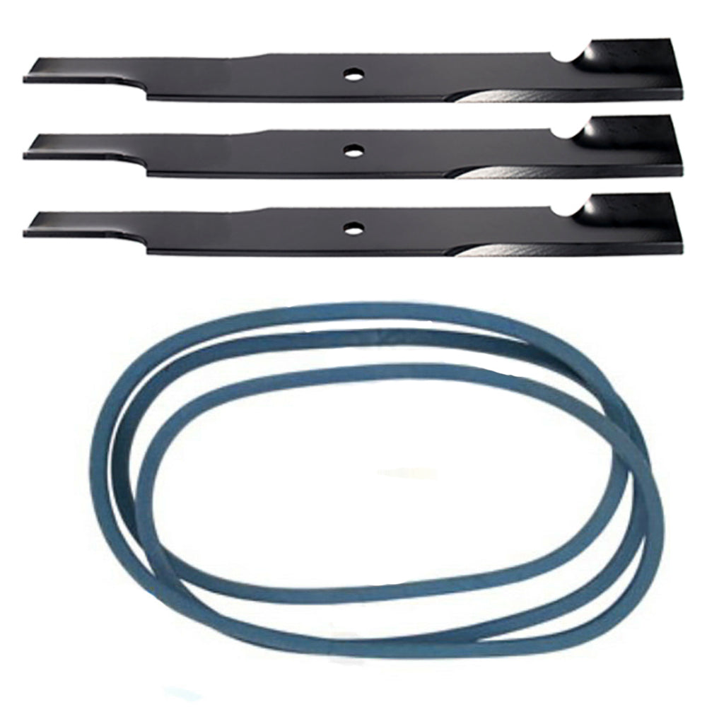 3 Blades and Deck Belt Fits Dixie Chopper Replaces A-B1DC1501 Made with Aramid