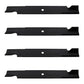 Qty 4: Notched High-Lift Mower Blade Fits Toro Replaces 105-7718