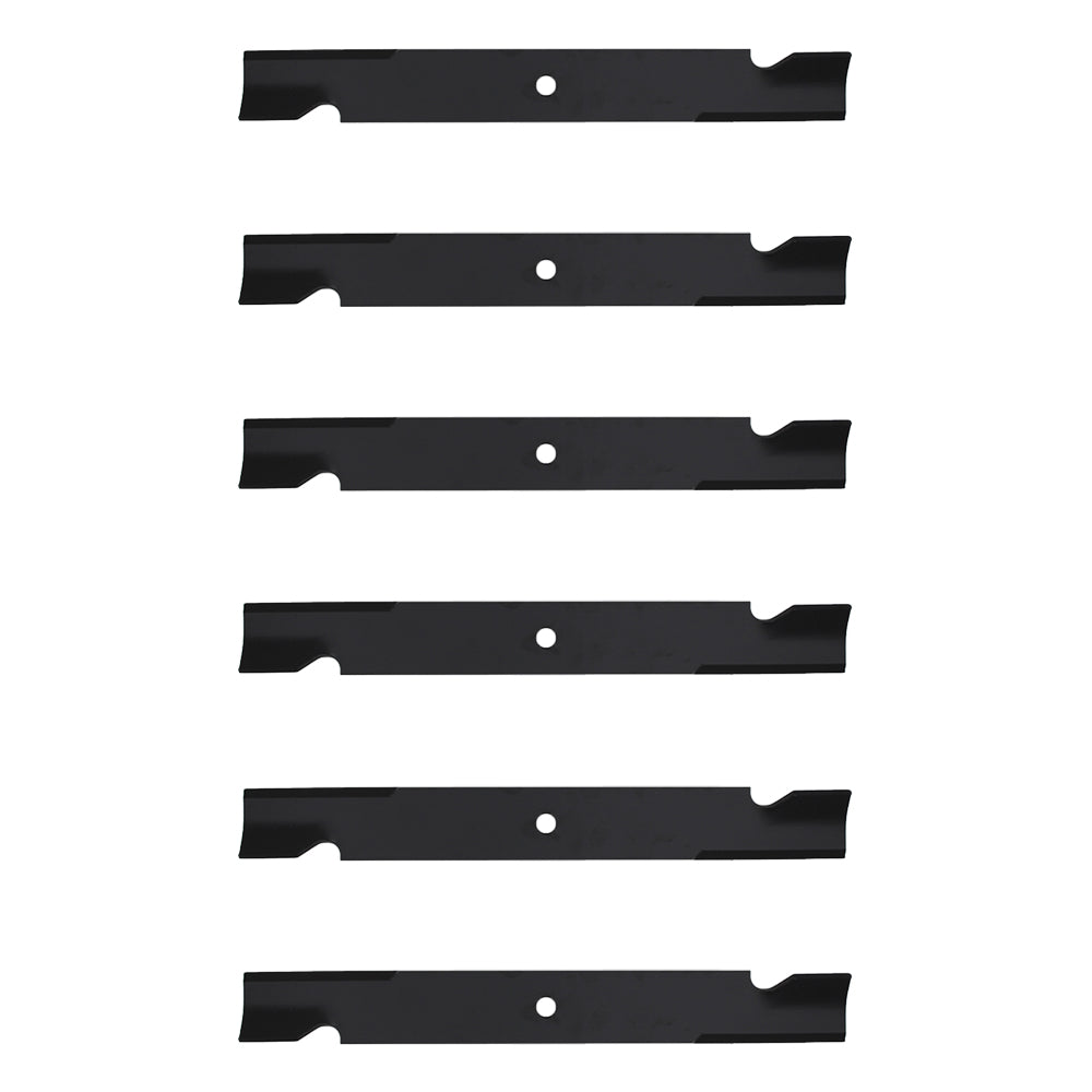 Qty 6: Notched High-Lift Mower Blade
 Fits Exmark Replaces 1-633483
