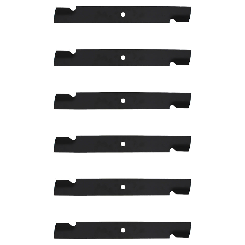 Qty 6: Notched High-Lift Mower Blade
 Fits Exmark Replaces 1-633483
