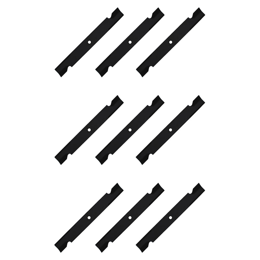 Qty 9: Notched High-Lift Mower Blade
 Fits Gravely Replaces 025124