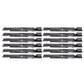 Qty 12: High Lift Notched Mower Blade Fits Exmark Replaces 103-6383