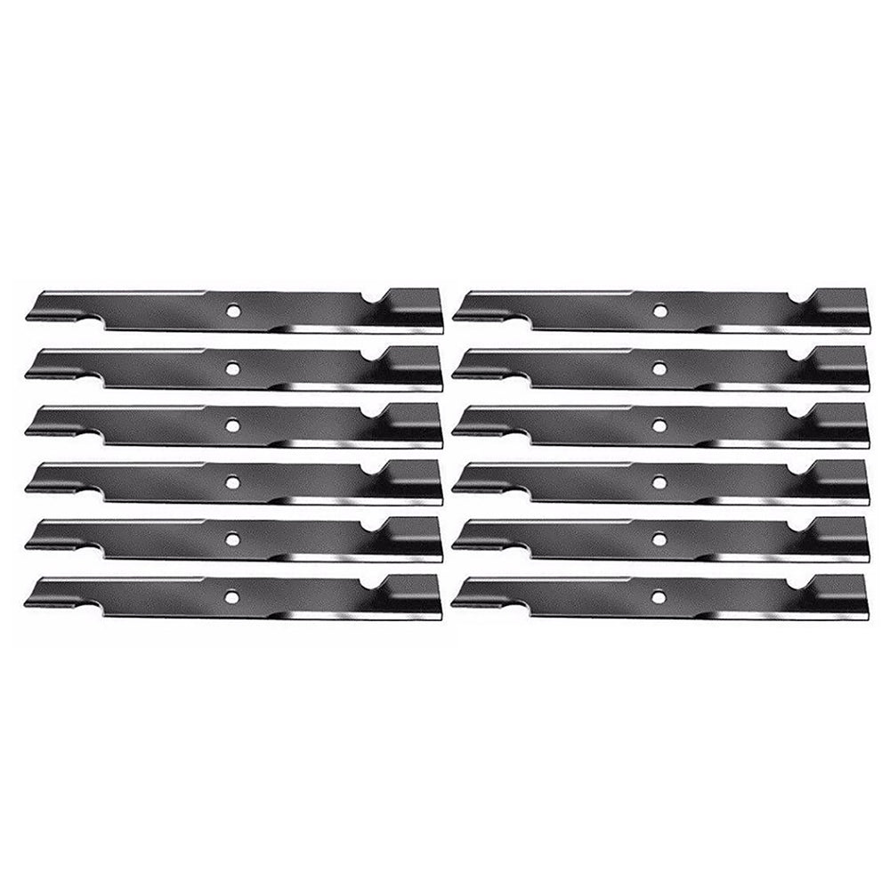 Qty 12: High Lift Notched Mower Blade Fits Exmark Replaces 103-6383