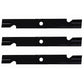 Qty 3: High Lift Notched Mower Blade Fits Exmark Replaces 103-6383