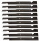 Qty 10: Notched High Lift Mower Blade  Fits Stens Replaces 315-872