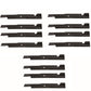 Qty 12: Notched High Lift Mower Blade Fits Stens Replaces 315-872