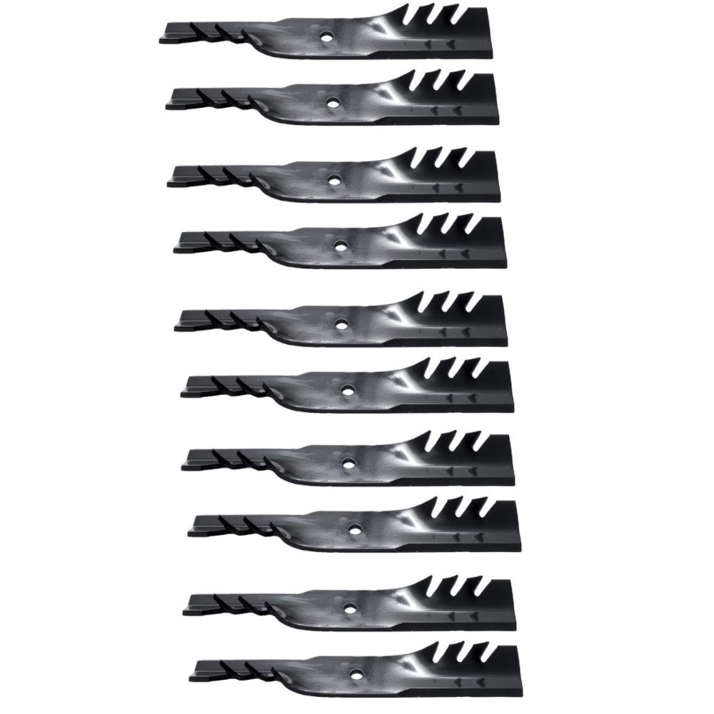Set of (10) 16-1/2"X 5/8" Toothed Mulching Blades Bad Boy 48" and 50" Decks