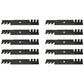 Qty 10: Toothed Mulching Blade Fits John Deere Replaces AM104489