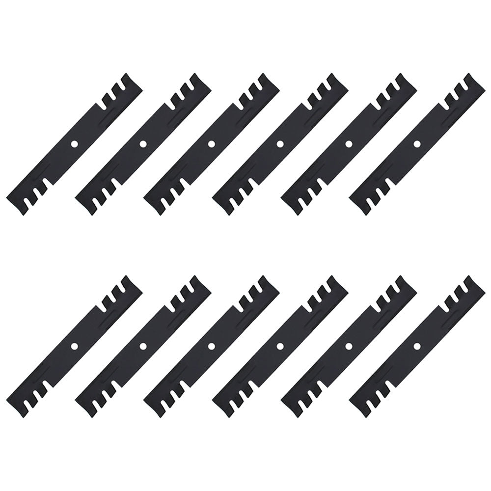 Qty 12: Toothed Mulching Blade Fits John Deere Replaces AM104489