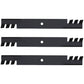(3) Toothed Mulching Mower Blades for Scag Zero Turn 61" Deck Replaces 483318