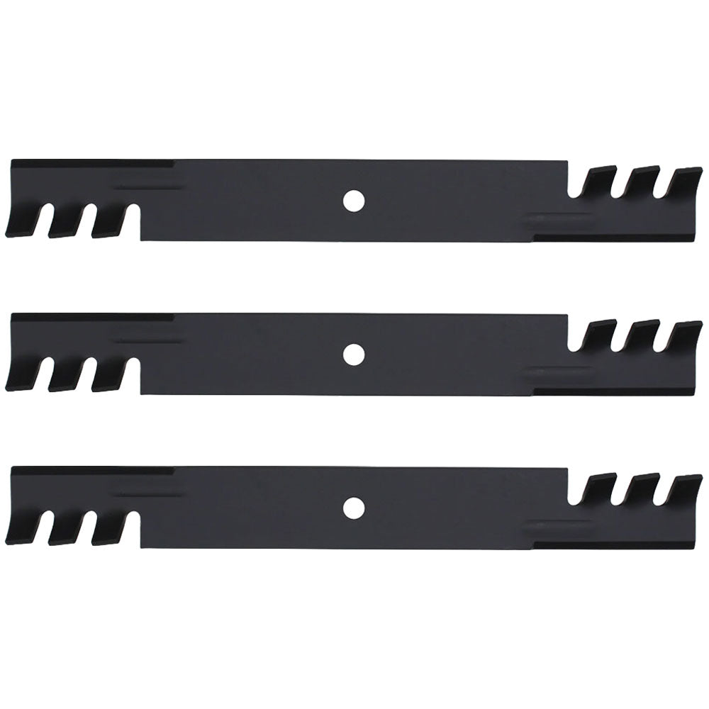 (3) Toothed Mulching Mower Blades for Scag Zero Turn 61" Deck Replaces 483318