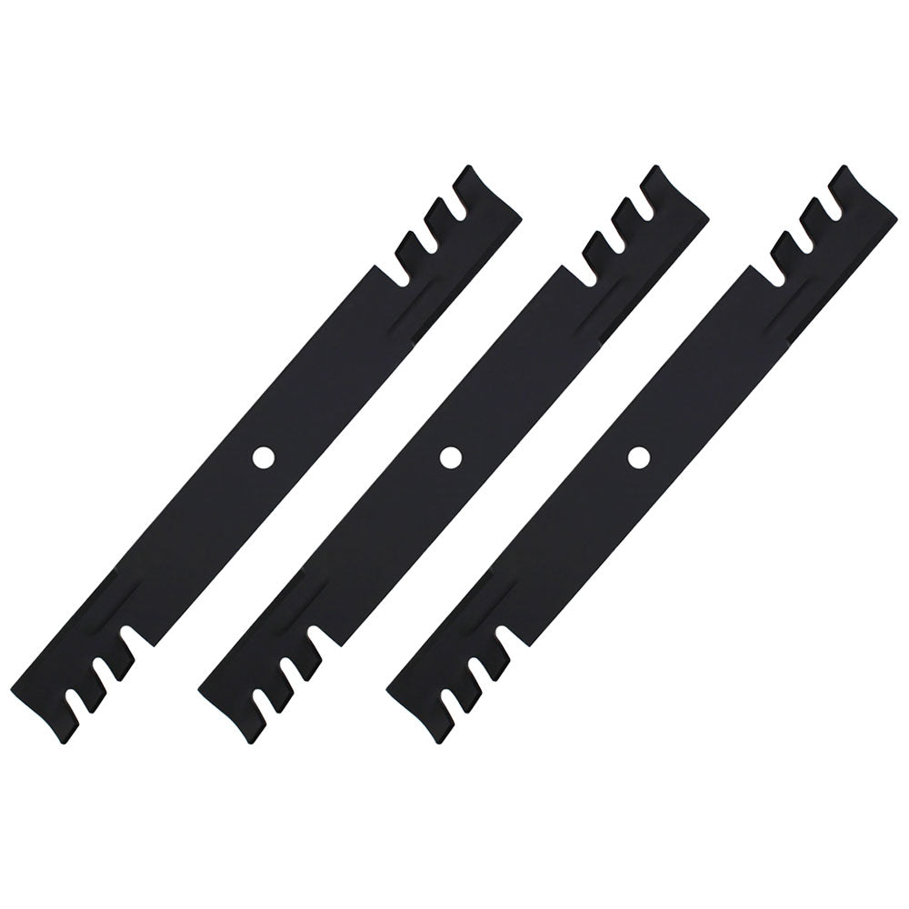 (3) Toothed Mulching Mower Blades for Scag Zero Turn 61" Deck Replaces 483318