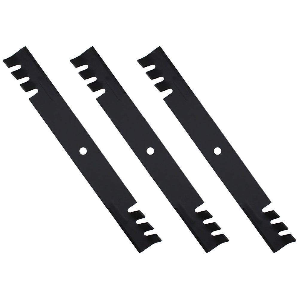 (3) Toothed Mulching Mower Blades for Scag Zero Turn 61" Deck Replaces 483318