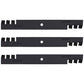 (3) Toothed Mulching Mower Blades for Scag Zero Turn 61" Deck Replaces 483318
