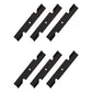 Qty 6: High Lift Mower Blade Fits Lesco Replaces 050125