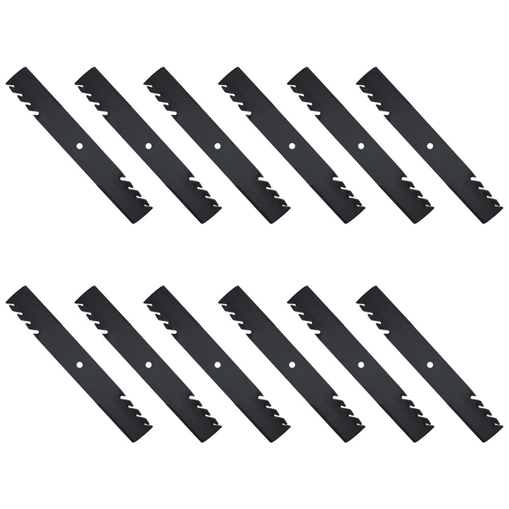 12PK Fits Gator Fits HighLift Mulching Blades 60" Fits Toro Fits Exmark 20 1/2"