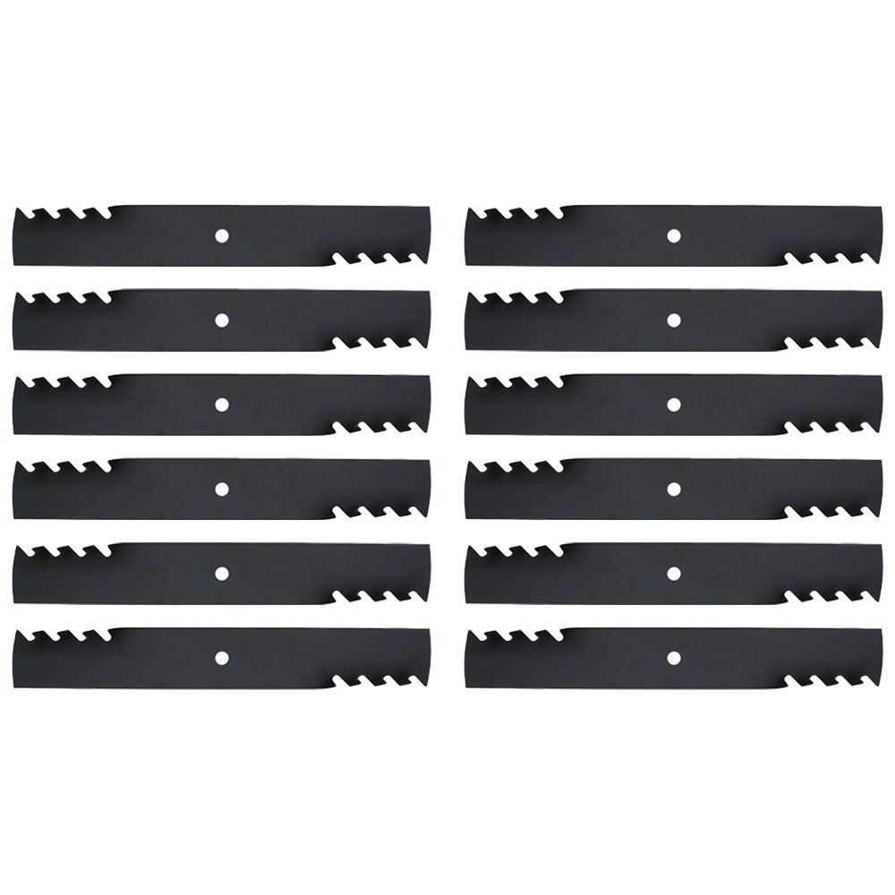 12PK Fits Gator Fits HighLift Mulching Blades 60" Fits Toro Fits Exmark 20 1/2"