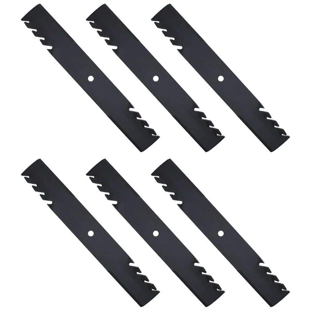 Qty 6: Toothed Blade
 Fits Exmark Replaces 1-603283