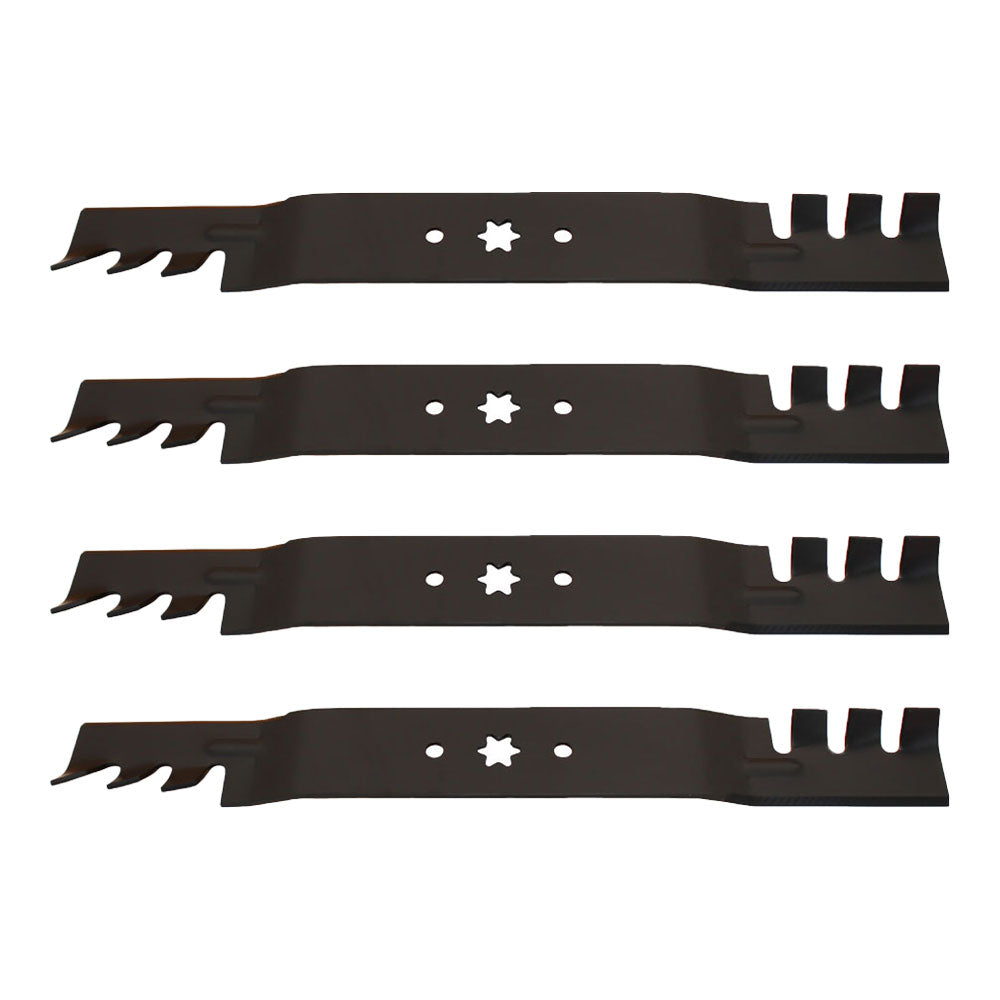 QTY 4: Toothed Commercial Mulching Blade
 Fits Bolens Replaces 742-0616