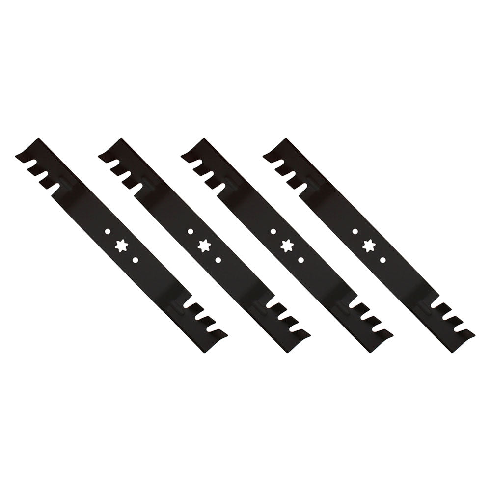QTY 4: Toothed Commercial Mulching Blade
 Fits Bolens Replaces 742-0616