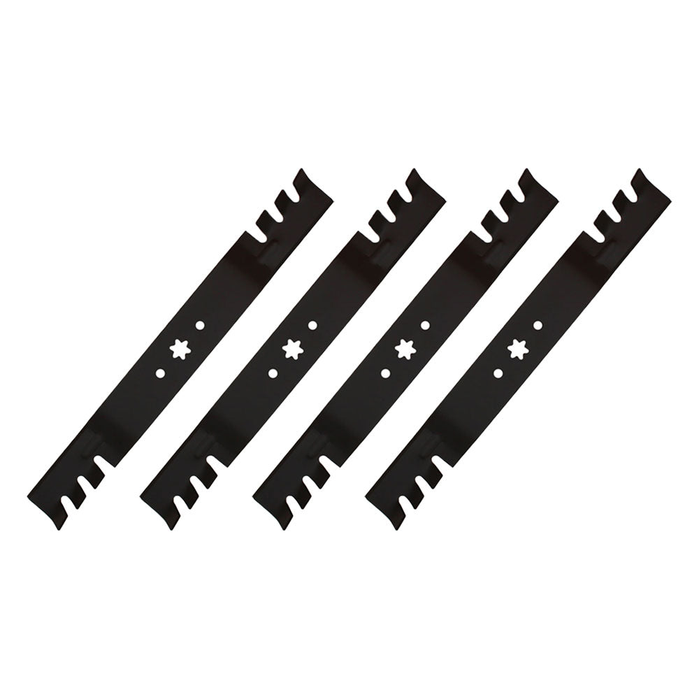 QTY 4: Toothed Commercial Mulching Blade
 Fits Troy Bilt Replaces 742-0616