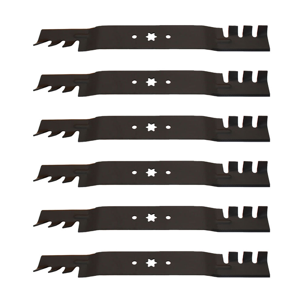 (6) 742-0616 Toothed Mulching Blades Fits Cub Cadet, Fits MTD, Fits Troy-Bilt