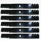 6 Pack 396-709 G6 Blades Fits John Deere M112991 M82408 M83459 M84472