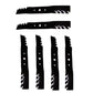 Set of Six Toothed Mulching Blades 362-460 Fits John Deere SRX895 Mower M82408