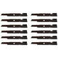 Qty 12: Notched Air-Lift Mower Blades Fits Exmark Replaces 103-6387