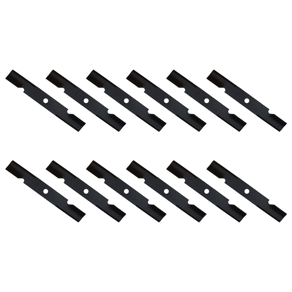 Qty 12: Notched Air-Lift Mower Blades Fits Exmark Replaces 103-6387
