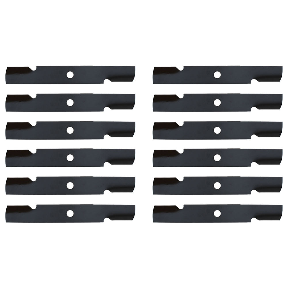 Qty 12: Notched Air-Lift Mower Blades Fits Exmark Replaces 103-6387