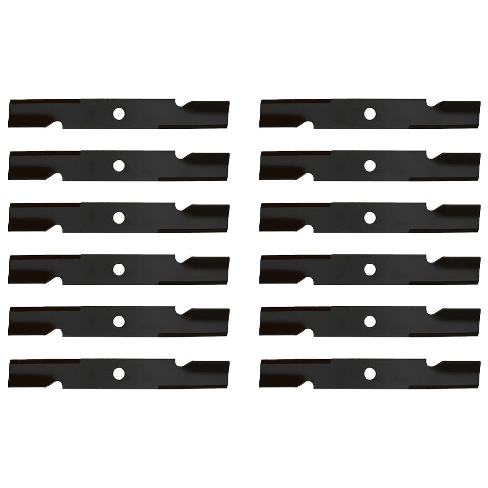 Qty 12: Notched Air-Lift Mower Blades Fits Exmark Replaces 103-6387