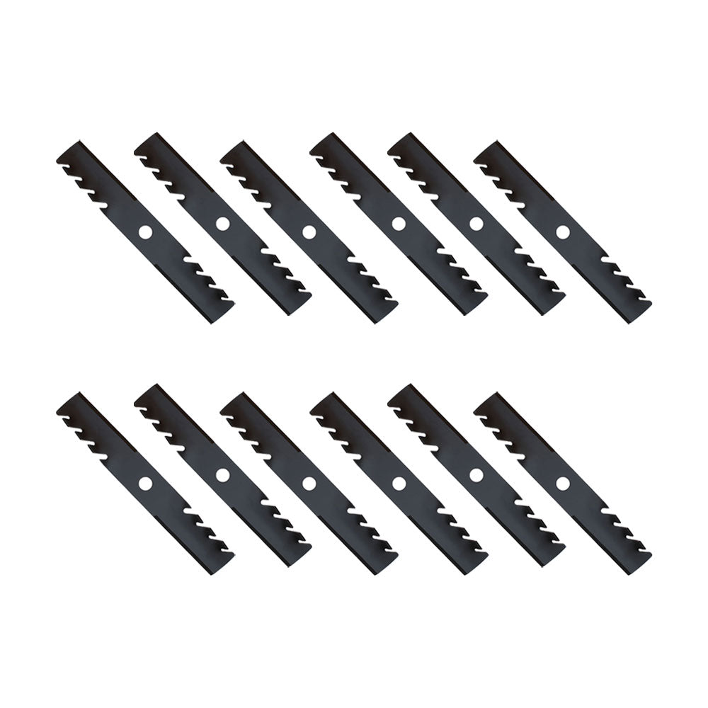 Qty 12: Toothed Mulching Blade Fits Exmark Replaces 103-6381