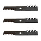 (3) Interchangeable Mulching Blades 16-1/4" X 15/16" Fits Exmark Models