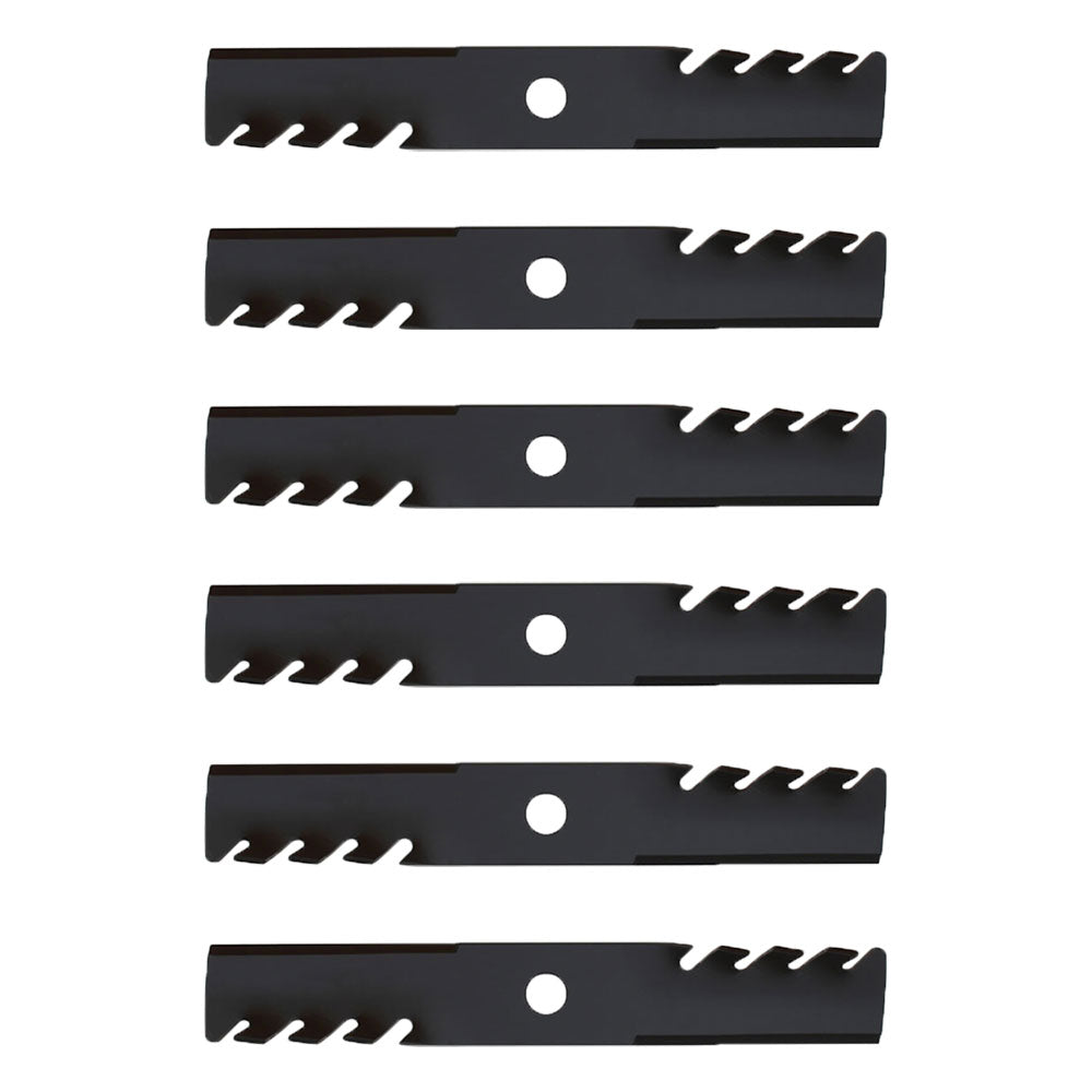 (6) Toothed Mulching Mower Blades Fits Exmark 48" Decks Lazer Z 103-6401-S