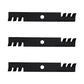103-6397 Set of (3) Toothed Mulching Mower Blades - 18" X 15/16" Fits Exmark