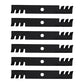 103-6397 (6) Toothed Mulching Blades 96-322 For Exmark Mowers Lazer Z Turf Trace