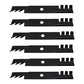103-6397 Set of (6) Toothed Mulching Mower Blades - 18" X 15/16" Fits Exmark