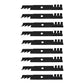 103-6402-S Set of (9) Toothed Mulching Mower Blades - 18" X 15/16" Fits Exmark