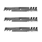 3 Repl XHT HD Blades Fits Hustler 797696 601124 54" Raptor SD Fastrak X