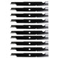 Qty 10: Notched Mower Blade - 18" X 5/8" Fits Ferris Replaces 1521227
