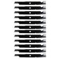 Qty 12: Notched Mower Blade - 18" X 5/8" Fits Ferris Replaces 1521227