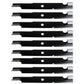 Qty 9: Notched Mower Blade - 18" X 5/8" Fits Scag Replaces 48108