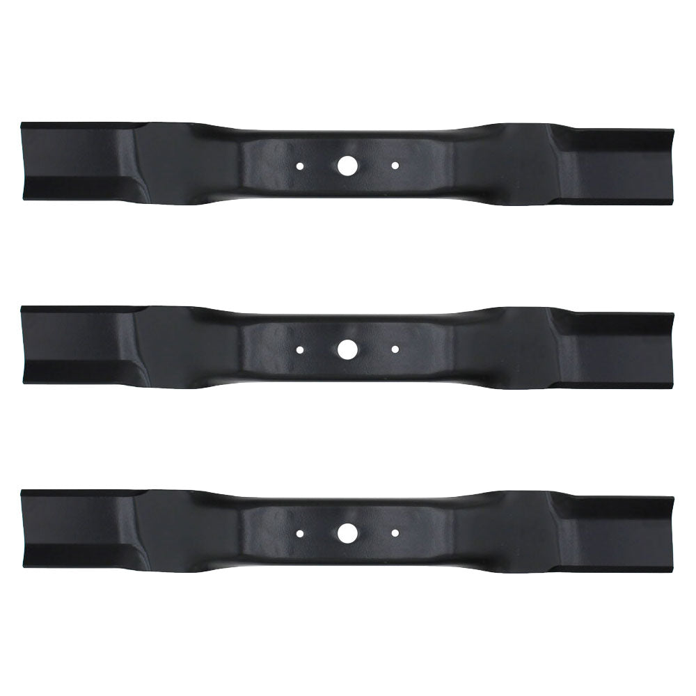 Set of (3) Mower Blades 5/8" Center Hole fits Walker 54" Decks