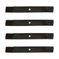 M127129 Four (4) Mulching Mower Blade Fits John Deere LT160 Series 42" C deck
