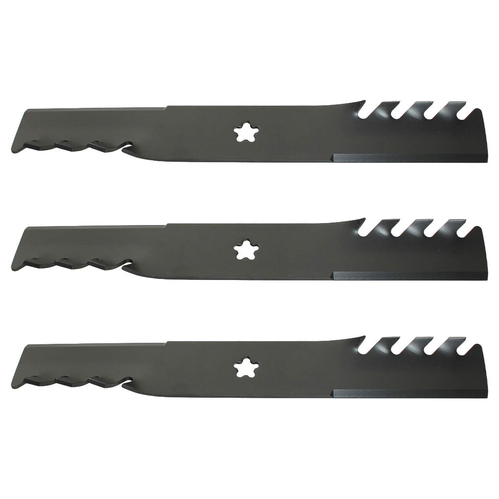 Qty 3: Toothed Mulching Blade  Fits AYP Replaces 187254