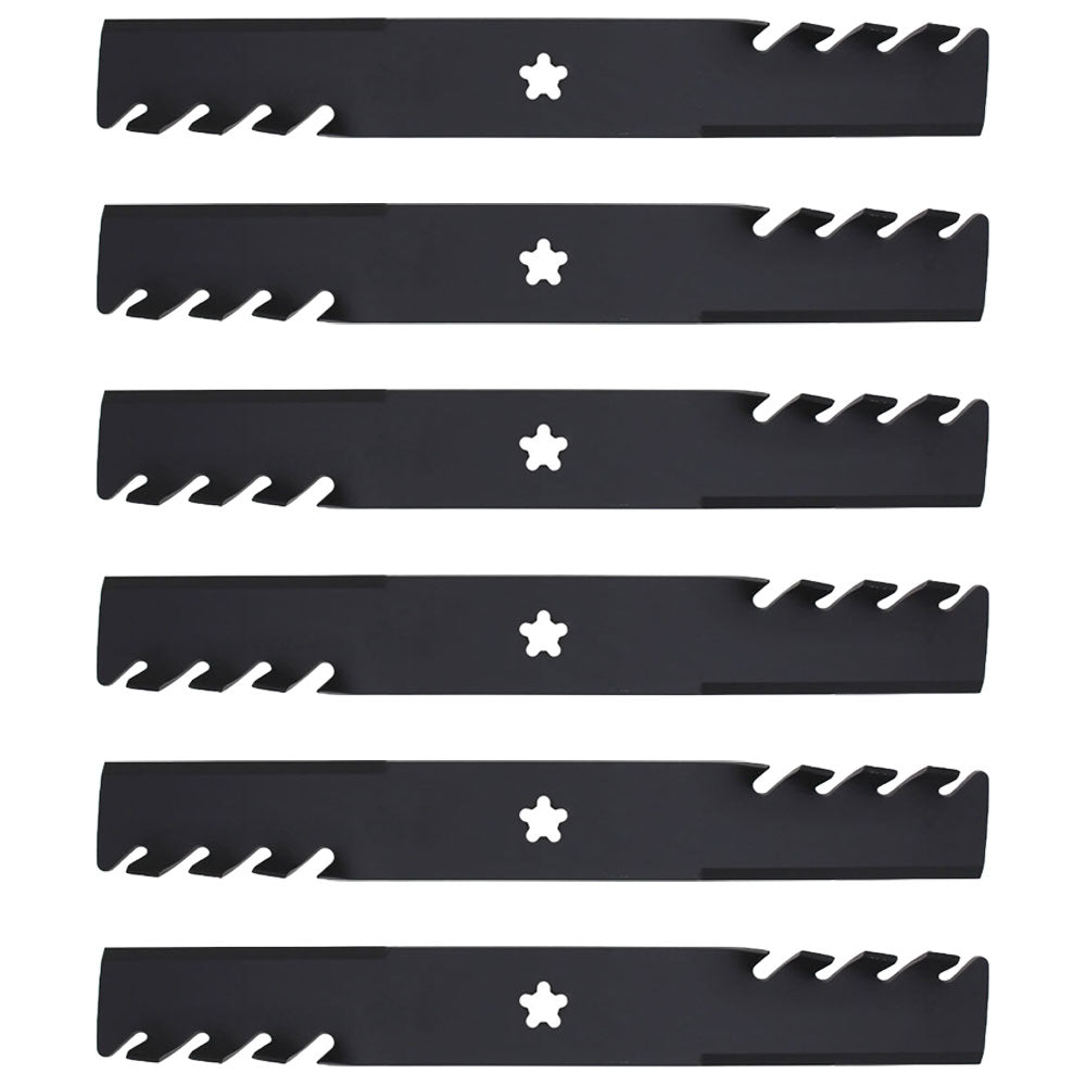 Qty 6: Toothed Mulching Blade  Fits AYP Replaces 187254