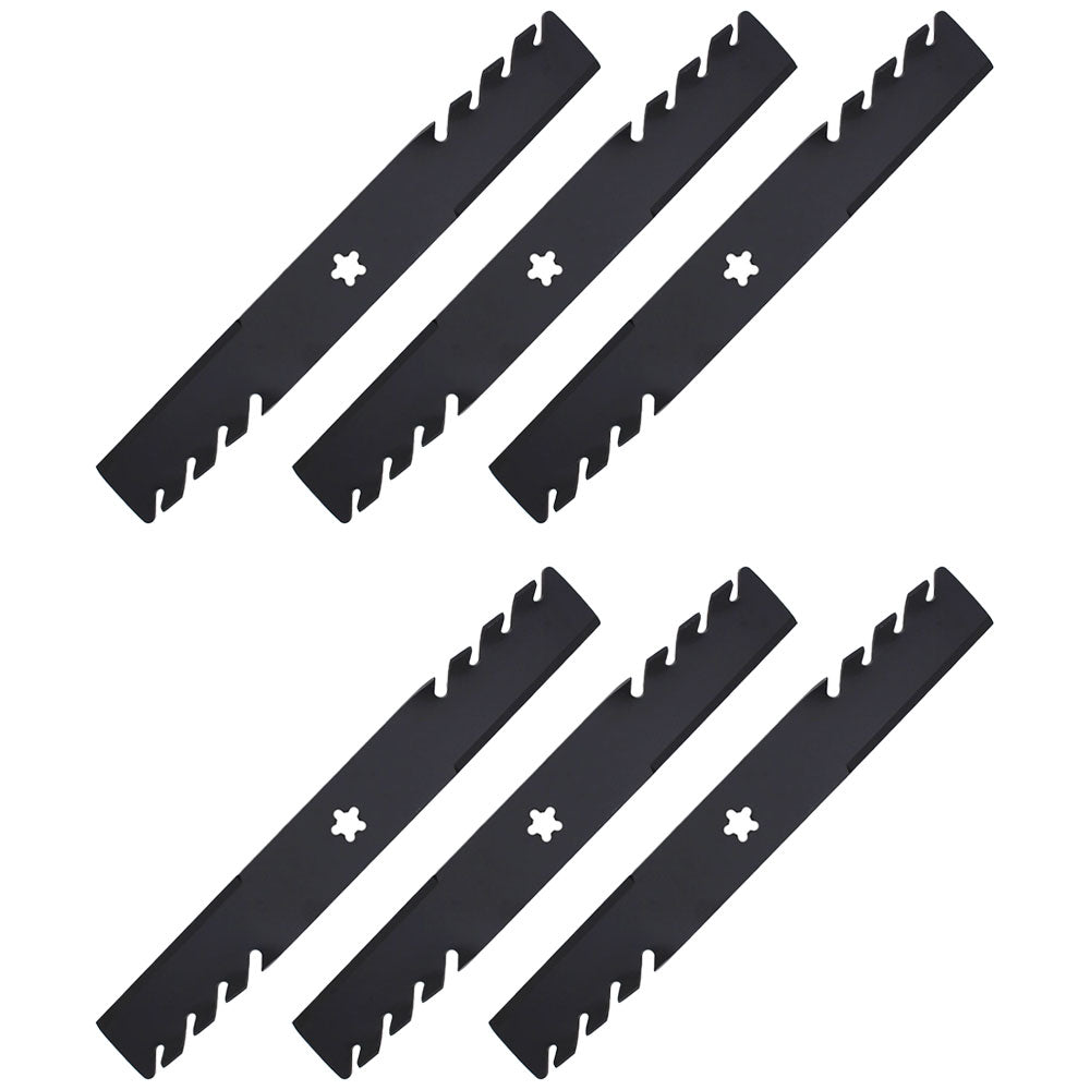Qty 6: Toothed Mulching Blade  Fits AYP Replaces 187254